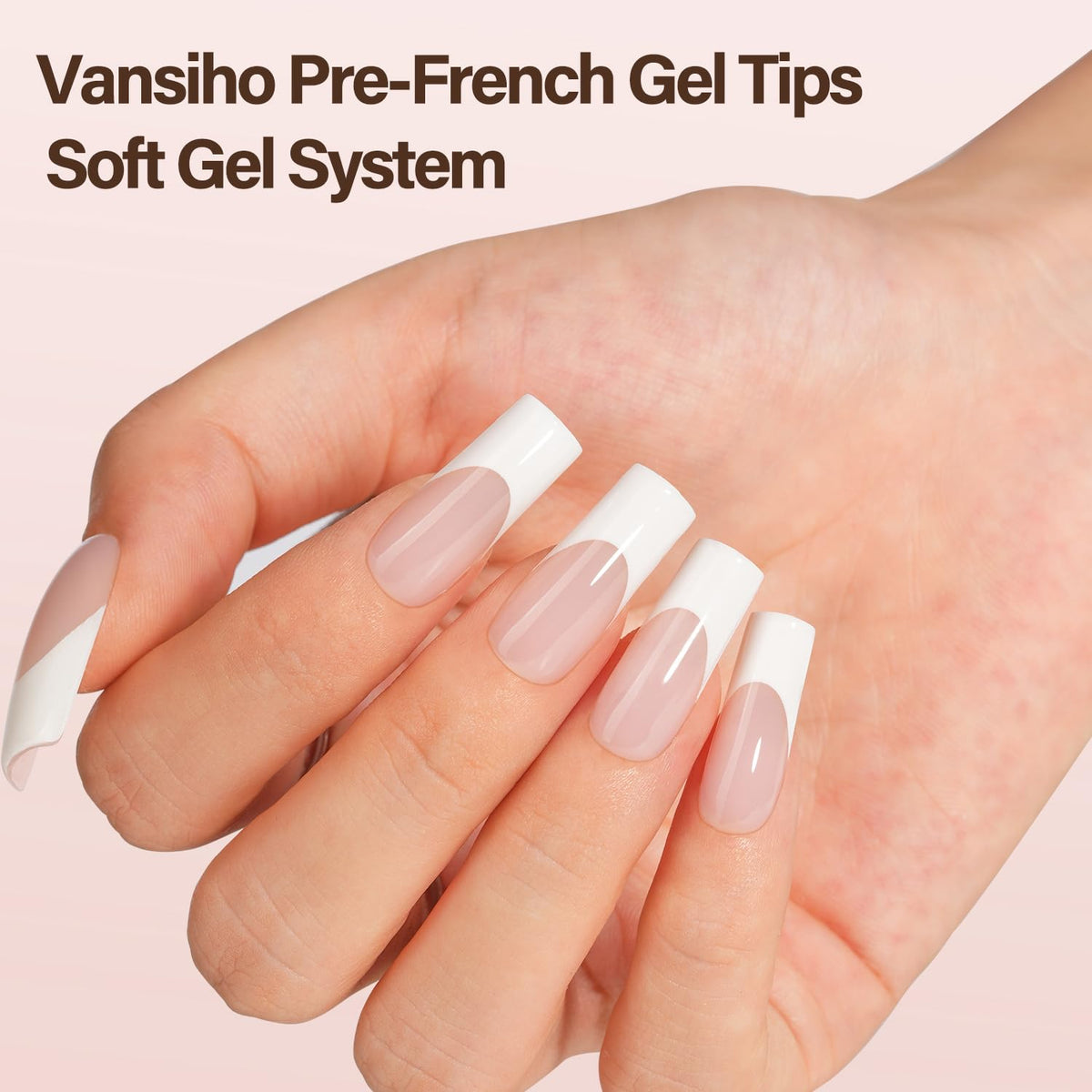 Vansiho gel nail tips showing internal sanding technology