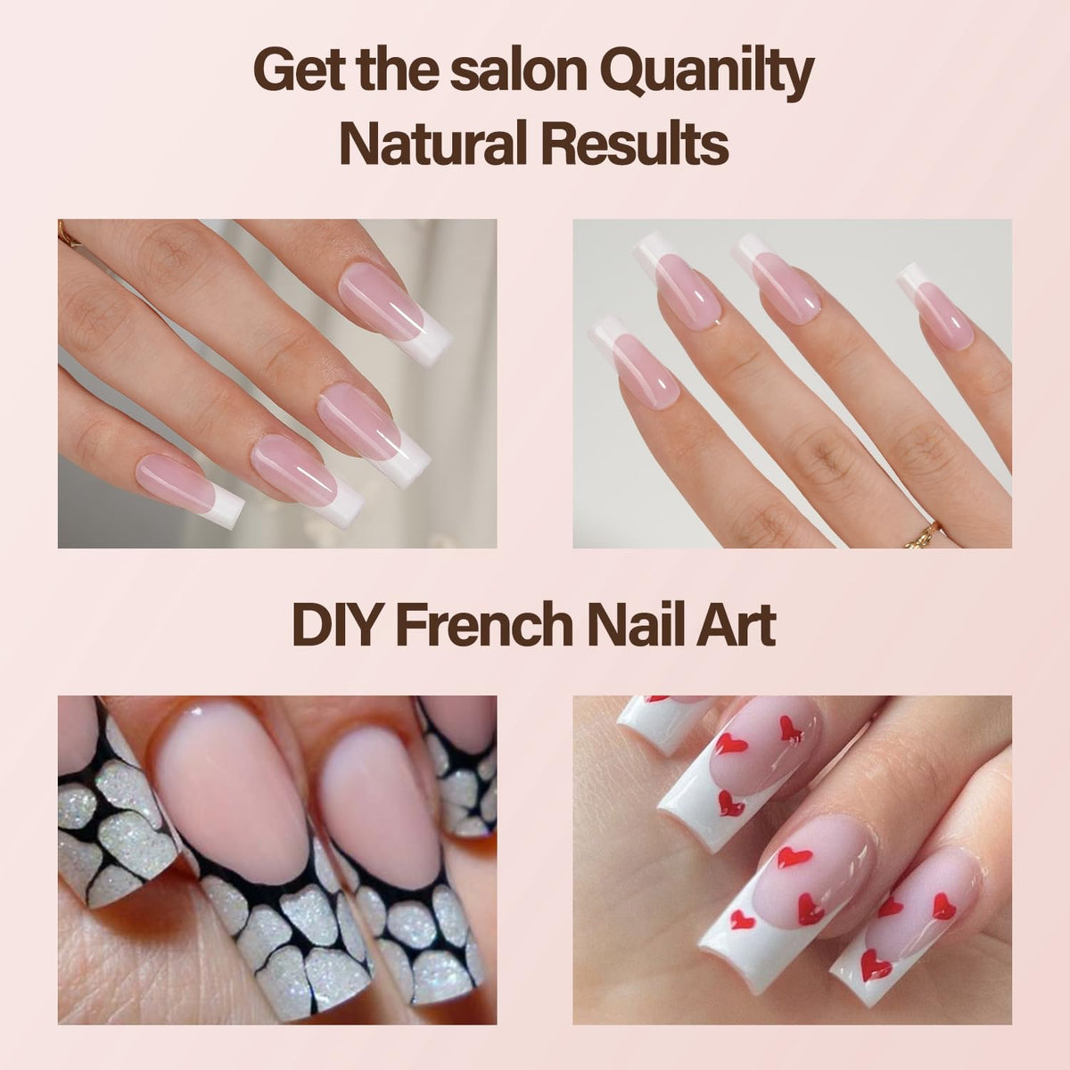 Vansiho nail tips showing different sizes
