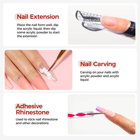 VANSISOS Acrylic Nail Kit packaged with all components