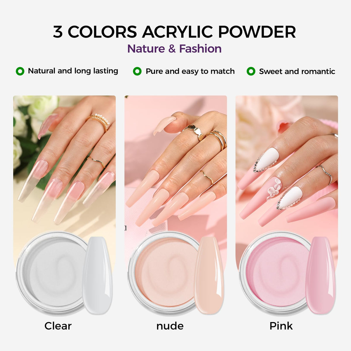 VANSISOS Acrylic Nail Kit tools including nail clipper