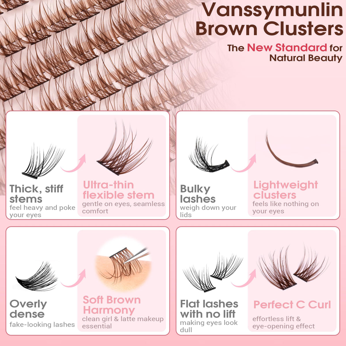 Vanssymunlin lash clusters kit dimensions on packaging