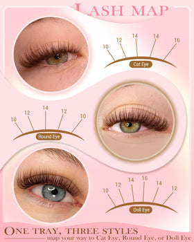 Vanssymunlin lash clusters kit open with lashes visible