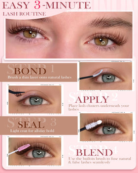 Vanssymunlin lash clusters showing different lengths