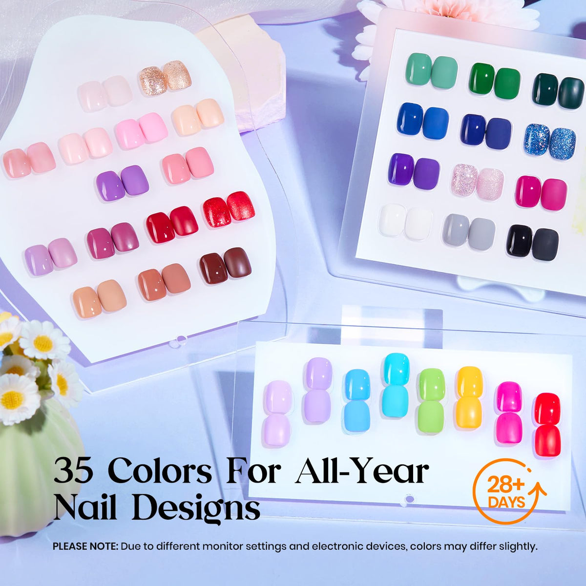 variety of beetles Gel Nail Polish colours displayed