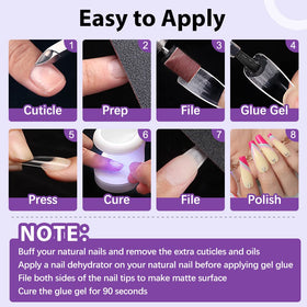 Variety of BTArtbox clear fake nails in different sizes