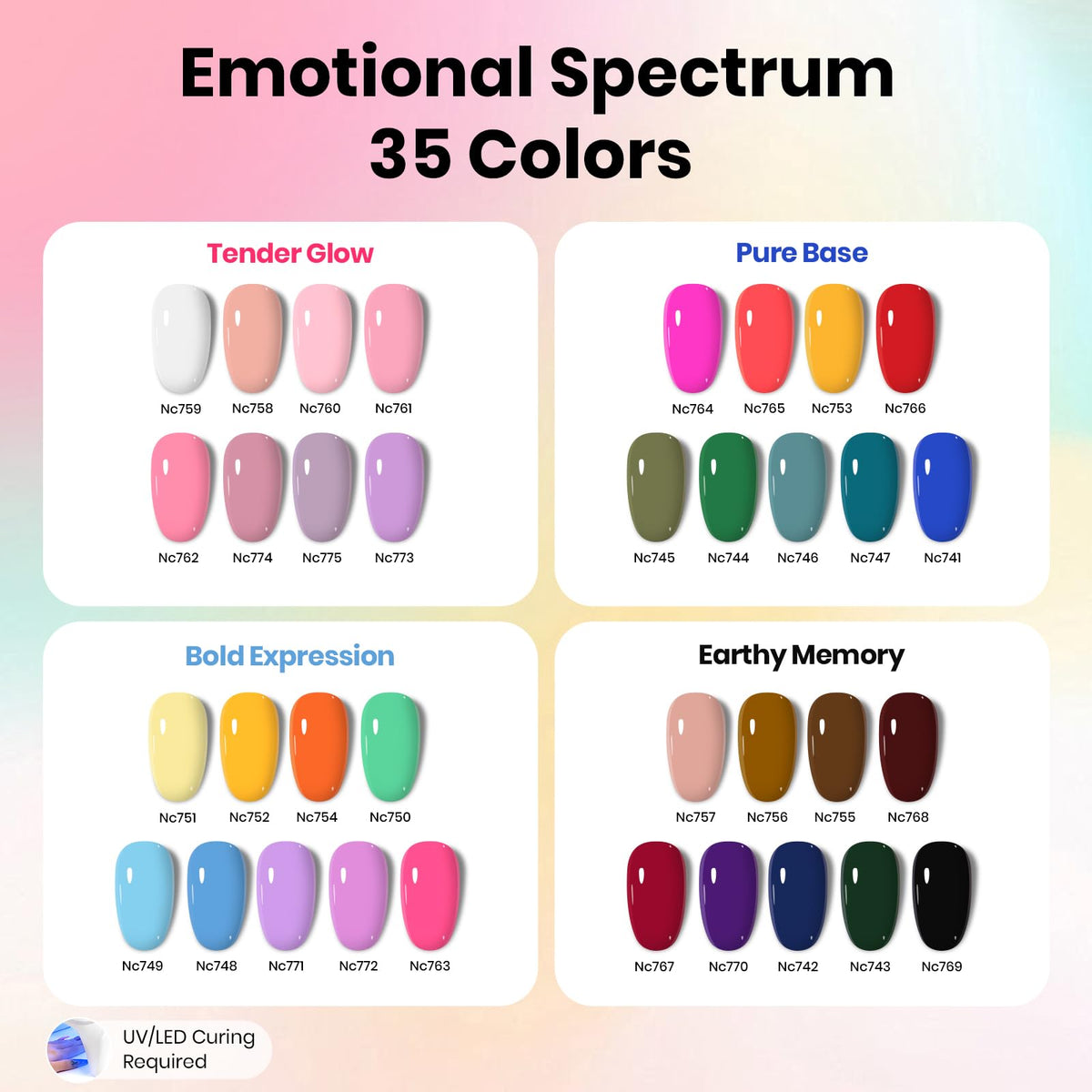 variety of colours in beetles Gel Nail Polish set