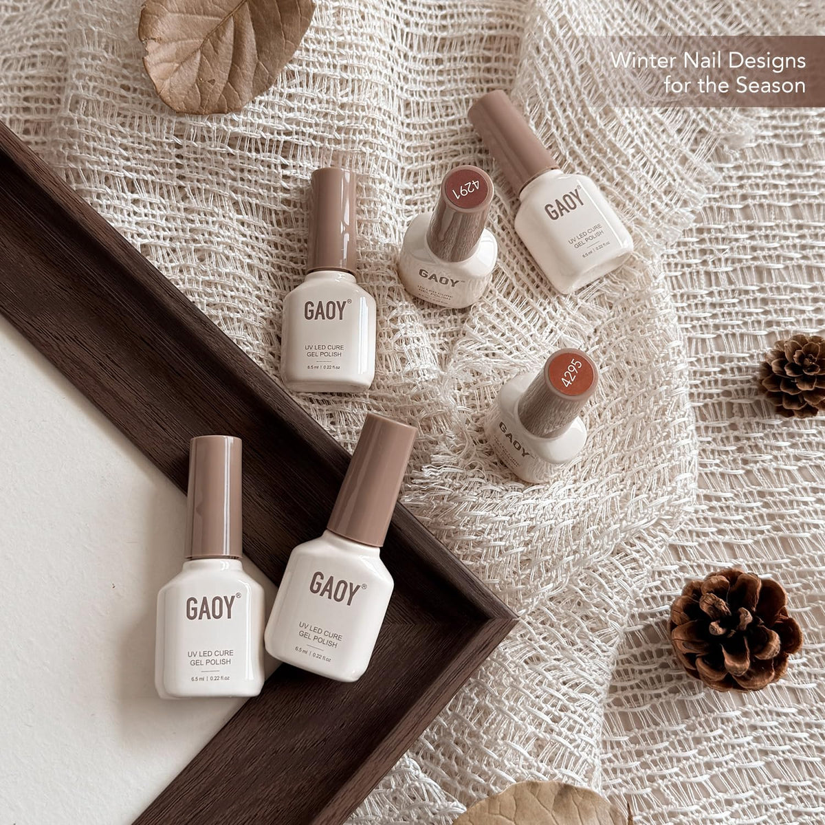 Variety of GAOY gel nail polish colours on display