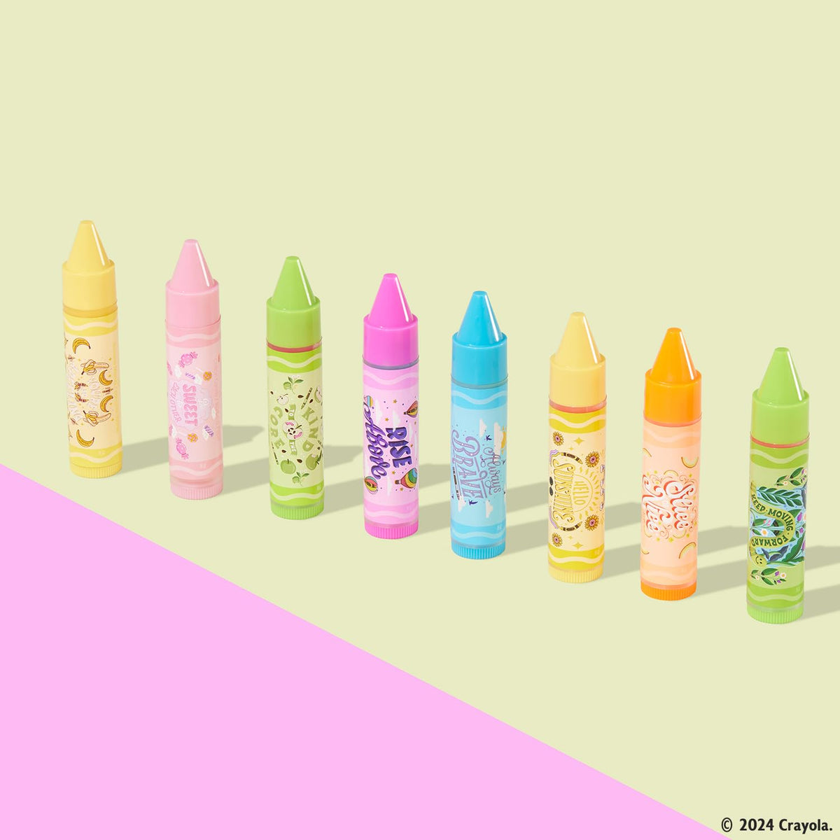 Variety of Lip Smacker flavours arranged on a table
