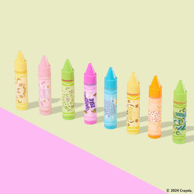 Variety of Lip Smacker flavours arranged on a table