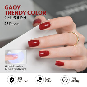 Variety of nail art designs created with GAOY gel polish