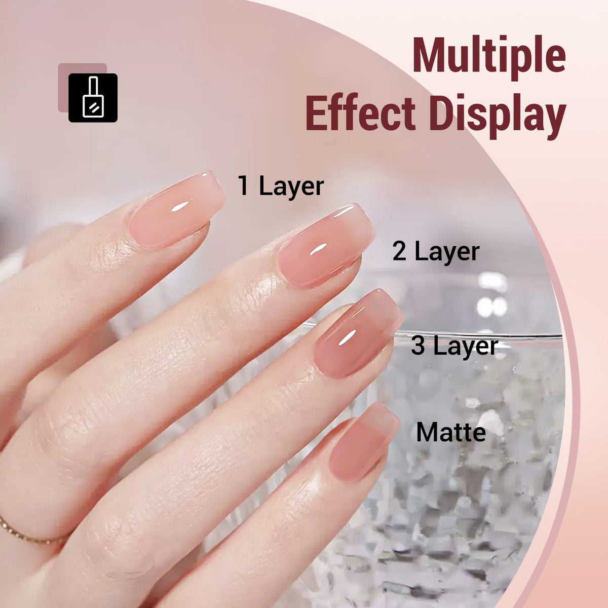 Variety of nail designs created with JODSONE gel polish