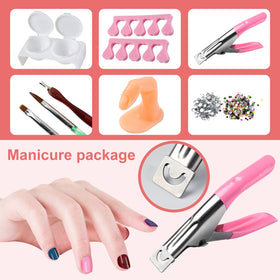 Variety of nail designs created with SUNBELEE kit