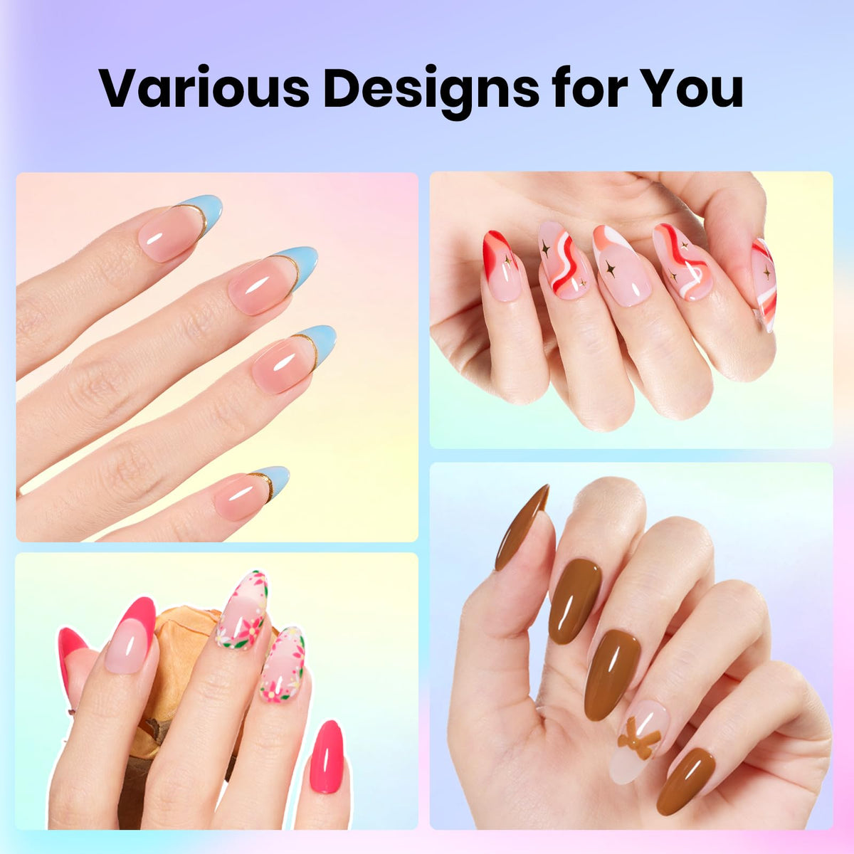 variety of nail tools included in beetles Gel Nail Polish Kit