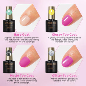 Variety of ROSALIND gel nail polish colours in display