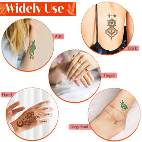 Variety of tattoo pattern templates included in the kit