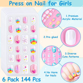Variety of Thrilez kids fake nails showing different sizes