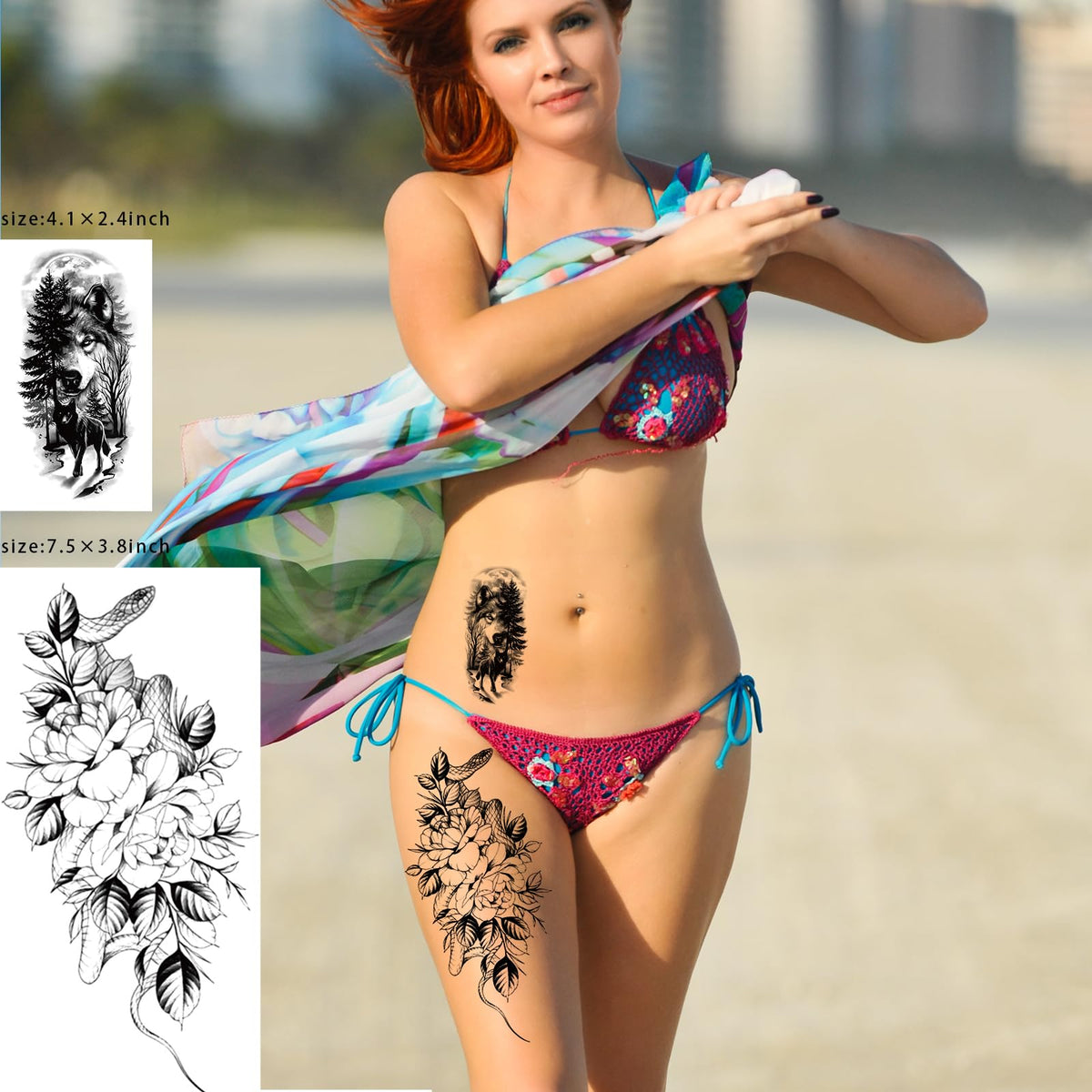 Variety of Zomme temporary tattoos displayed on a flat surface