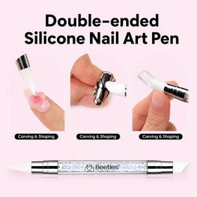 various 3D nail art designs created with beetles Gel Polish