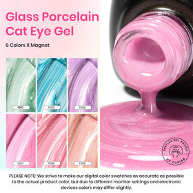 various cat eye nail designs created with beetles Gel Polish