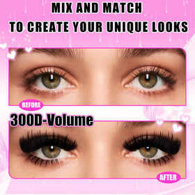 Various lash lengths and styles from YIDUO Lash Clusters Kit
