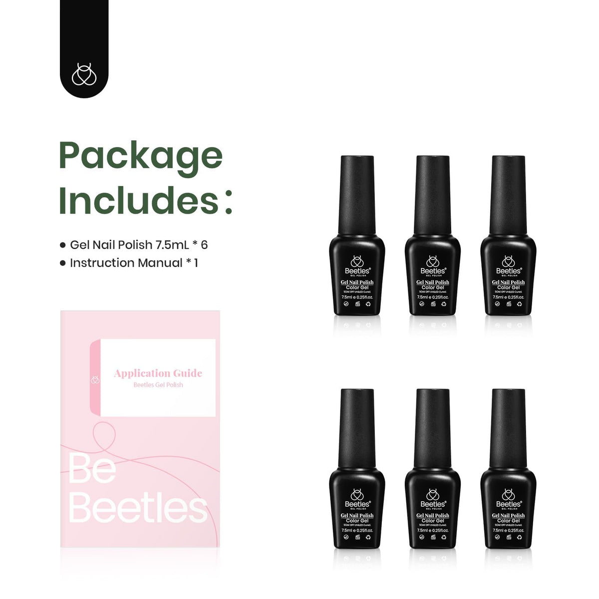 various nail designs created using beetles Gel Polish Fall Set
