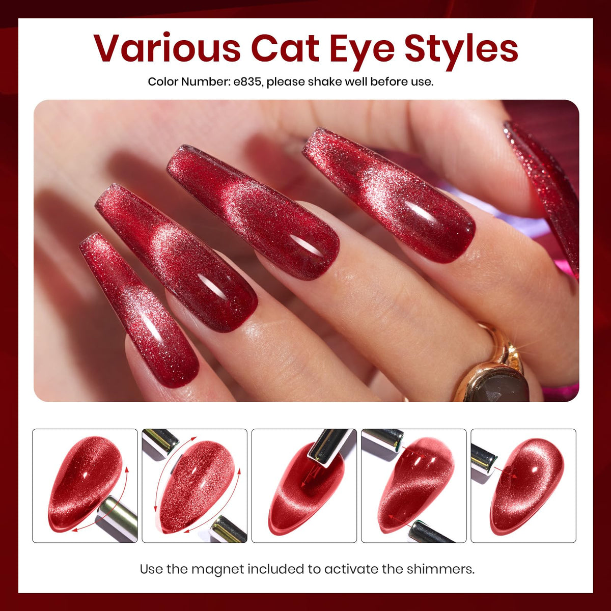 Various shades of beetles Gel Polish red gel nail polish