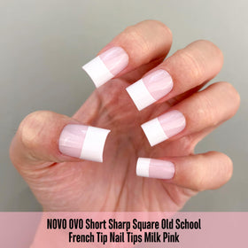 Various sizes of NOVO OVO nail tips laid out