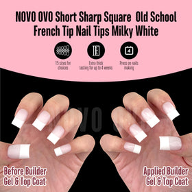 Various sizes of NOVO OVO Short Square Nail Tips