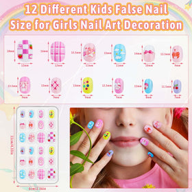Various sizes of Thrilez kids fake nails displayed