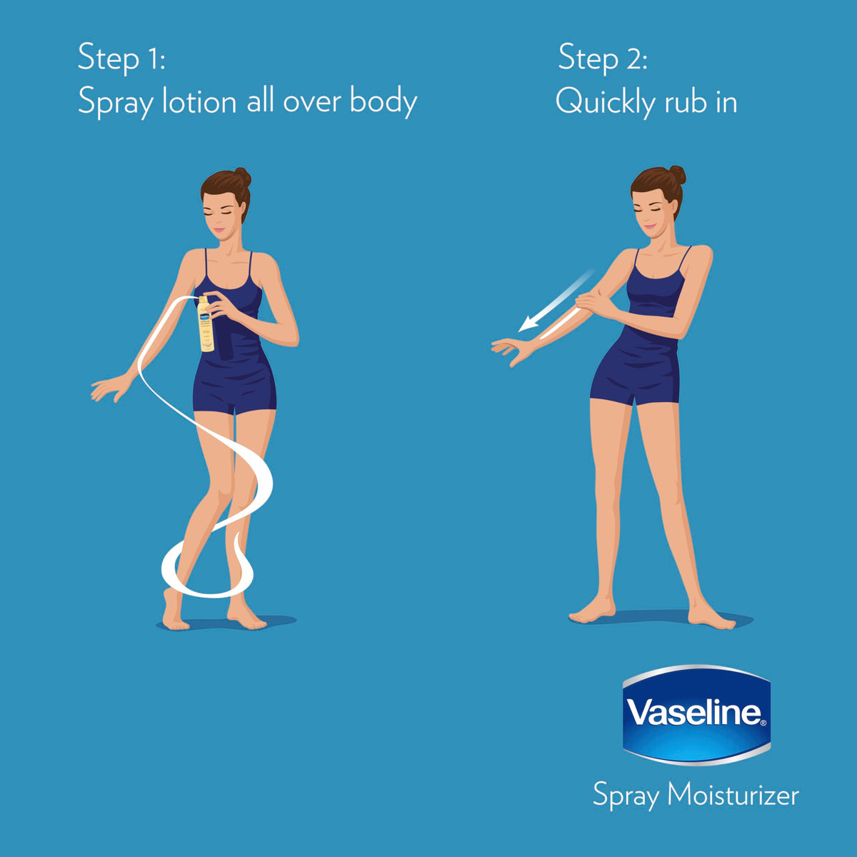 Vaseline Aloe Fresh Spray Lotion 6.5 oz lifestyle scene