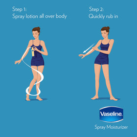 Vaseline Aloe Fresh Spray Lotion 6.5 oz lifestyle scene