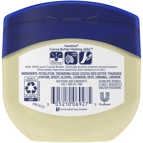 Vaseline Cocoa Butter Healing Jelly jar with cocoa butter texture