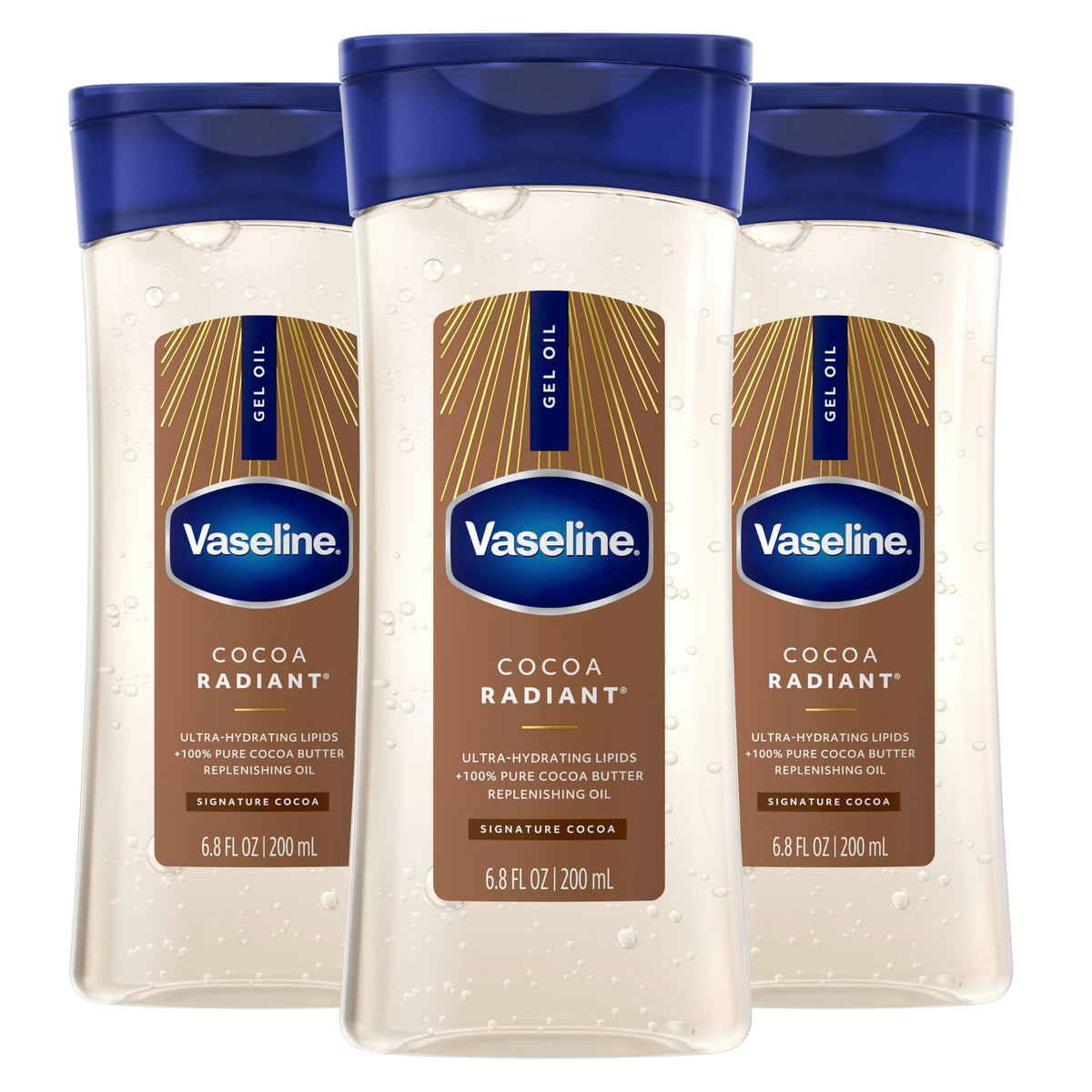 Vaseline Cocoa Radiant Body Gel Oil 6.8oz front view