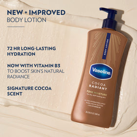 Vaseline Cocoa Radiant Body Lotion 20.3oz texture close-up