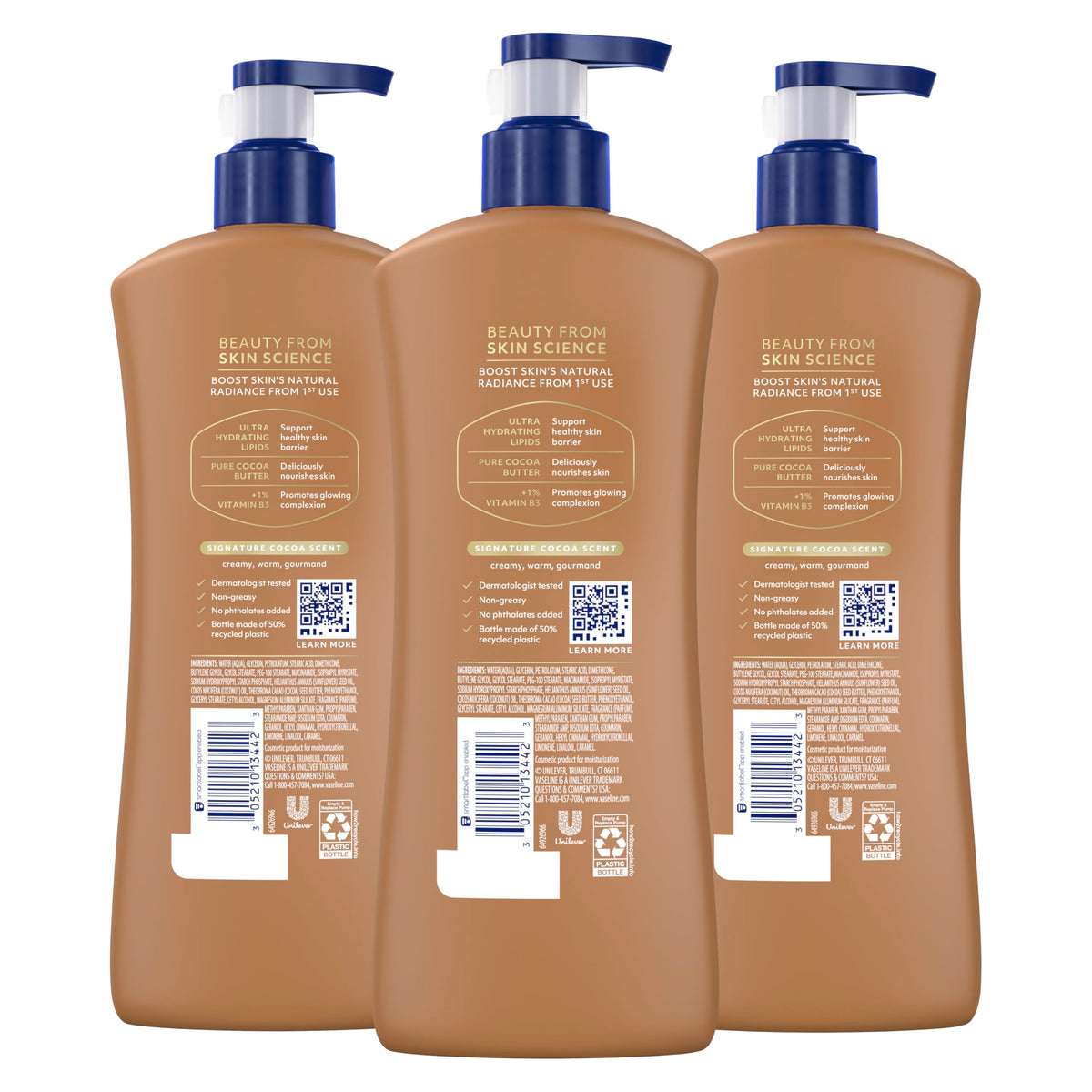 Vaseline Cocoa Radiant Body Lotion 20.3oz with pump