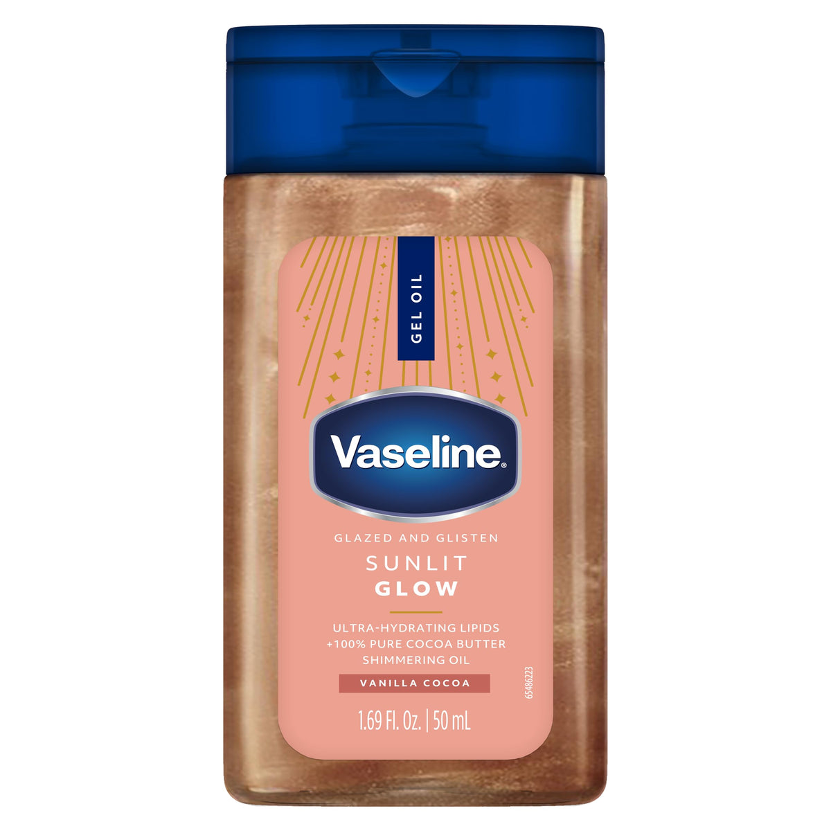 Vaseline Glazed and Glisten Sunlit Glow Body Gel Oil application on skin