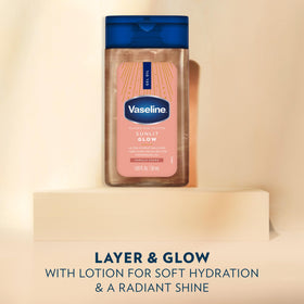 Vaseline Glazed and Glisten Sunlit Glow Body Gel Oil back view