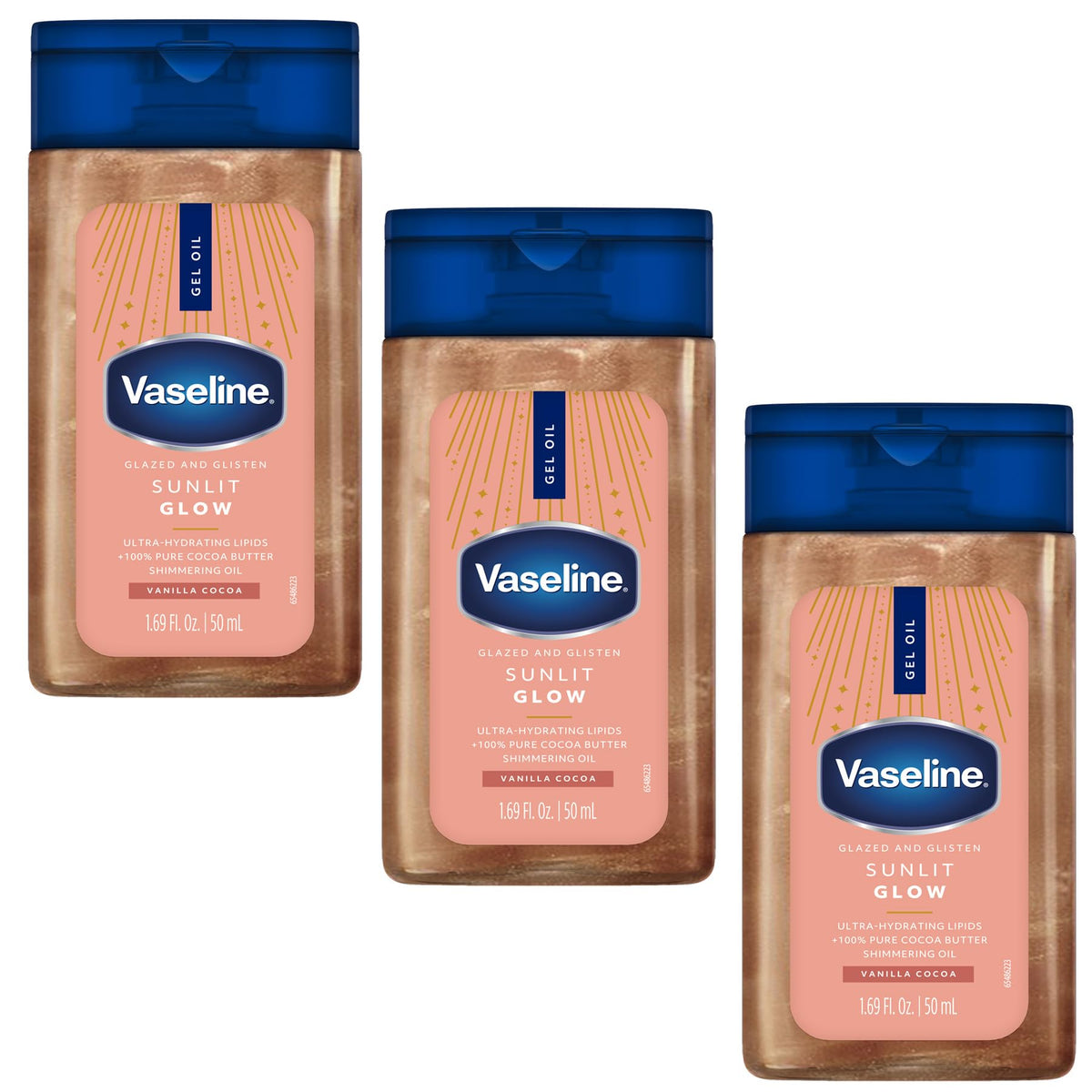 Vaseline Glazed and Glisten Sunlit Glow Body Gel Oil front view