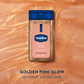 Vaseline Glazed and Glisten Sunlit Glow Body Gel Oil packaging
