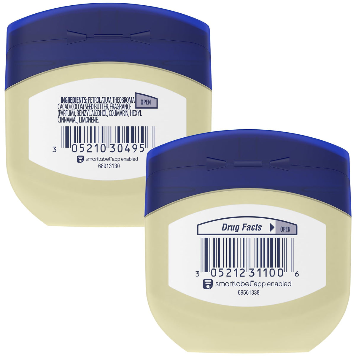 Vaseline Healing Jelly Cocoa Butter jar front view