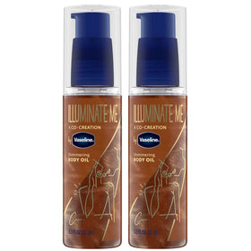 Vaseline Illuminate Me Shimmering Body Oil front view, 3.3 Oz