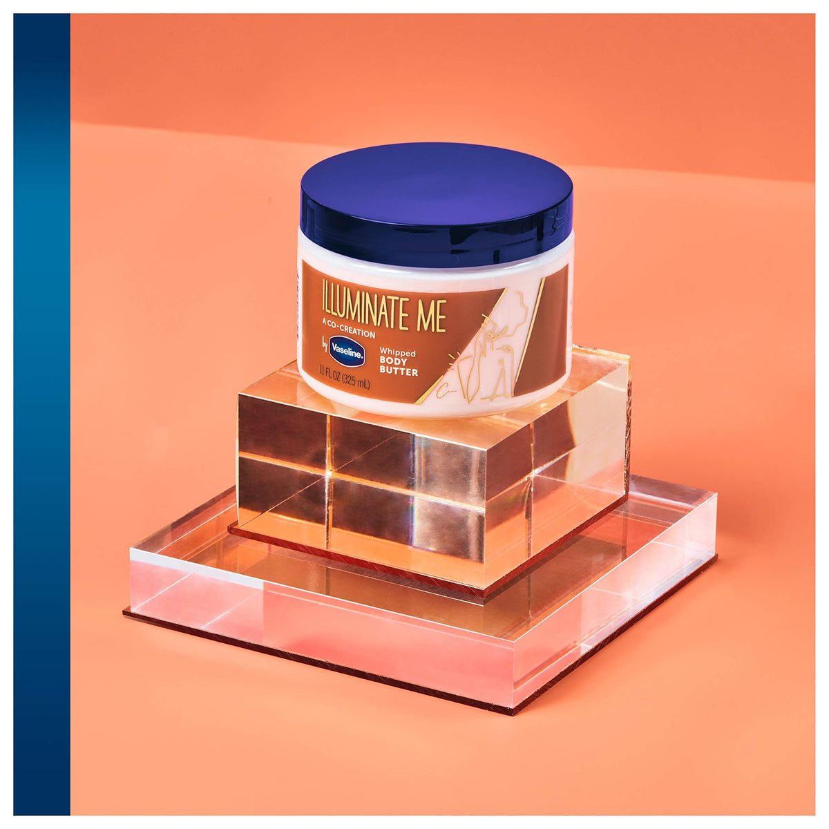 Vaseline Illuminate Me Whipped Body Butter 11 oz jar with lid