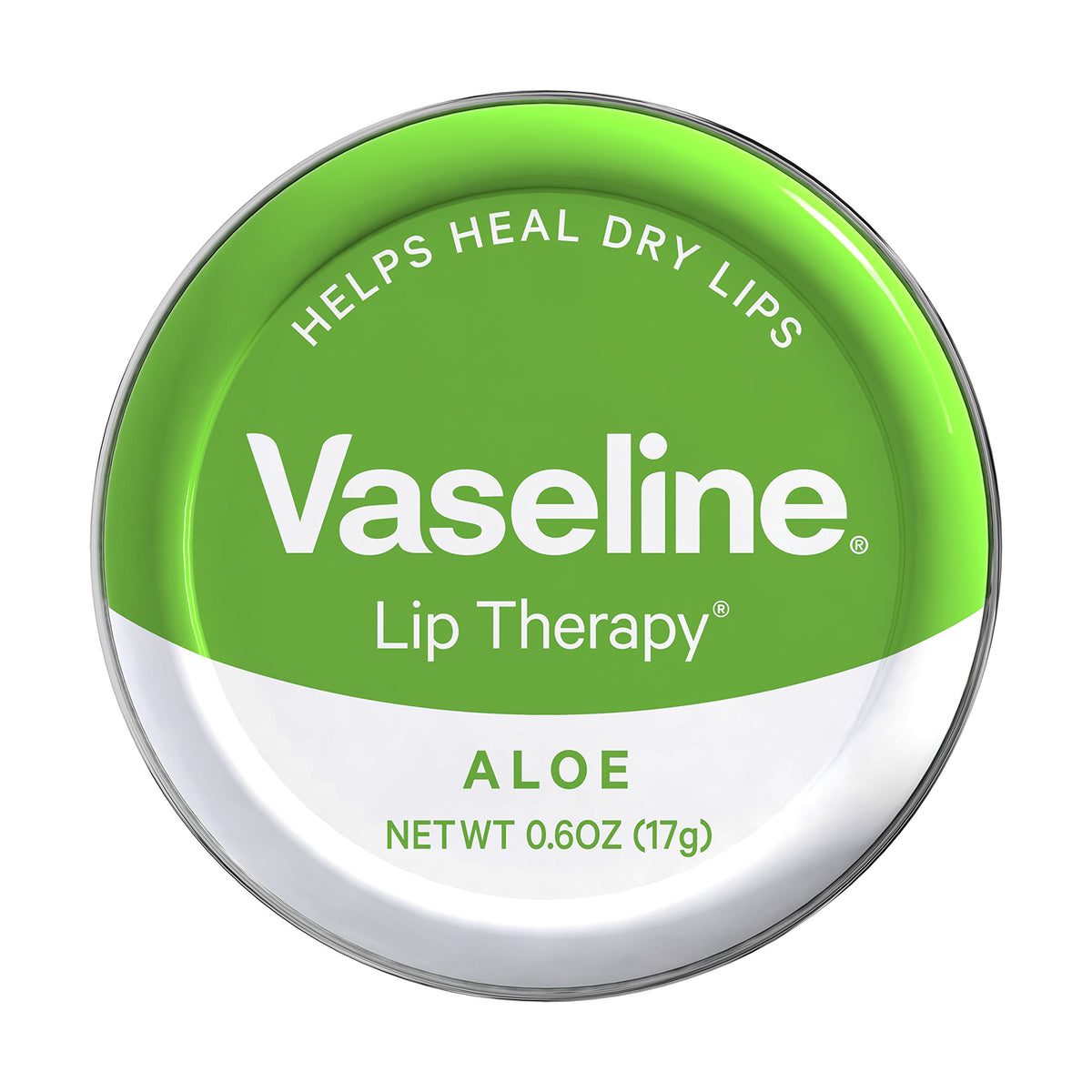 Vaseline Lip Therapy Aloe Vera Lip Balm Tin front view