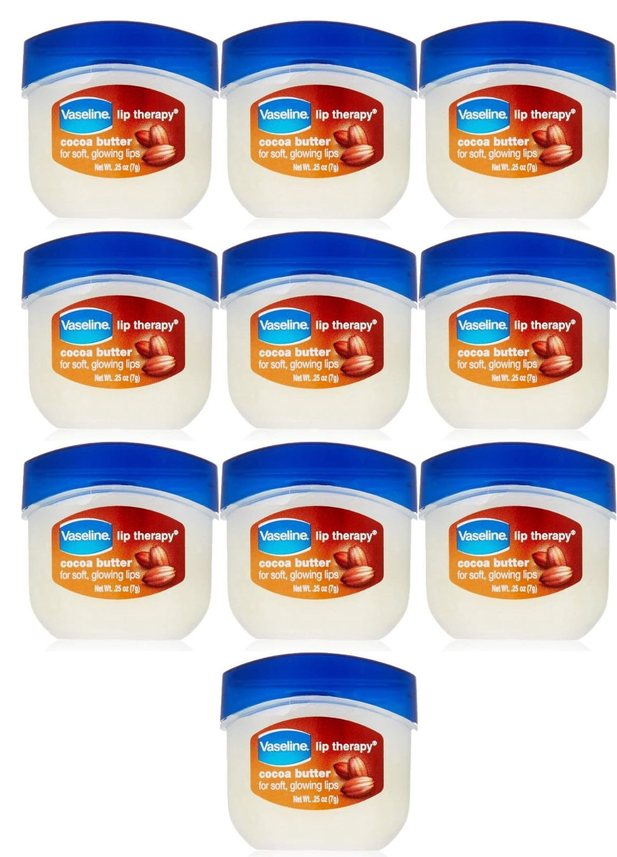 Vaseline Lip Therapy Cocoa Butter front view of tube