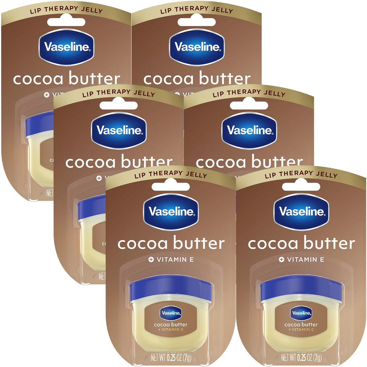 Vaseline Lip Therapy Cocoa Butter mini lip balm front view