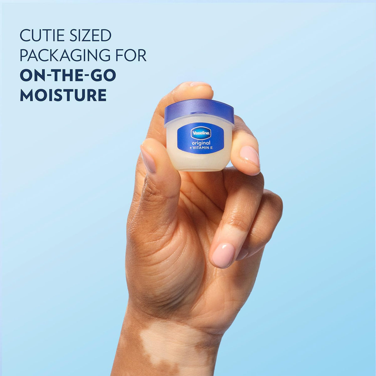 Vaseline Lip Therapy Original mini jars displayed together