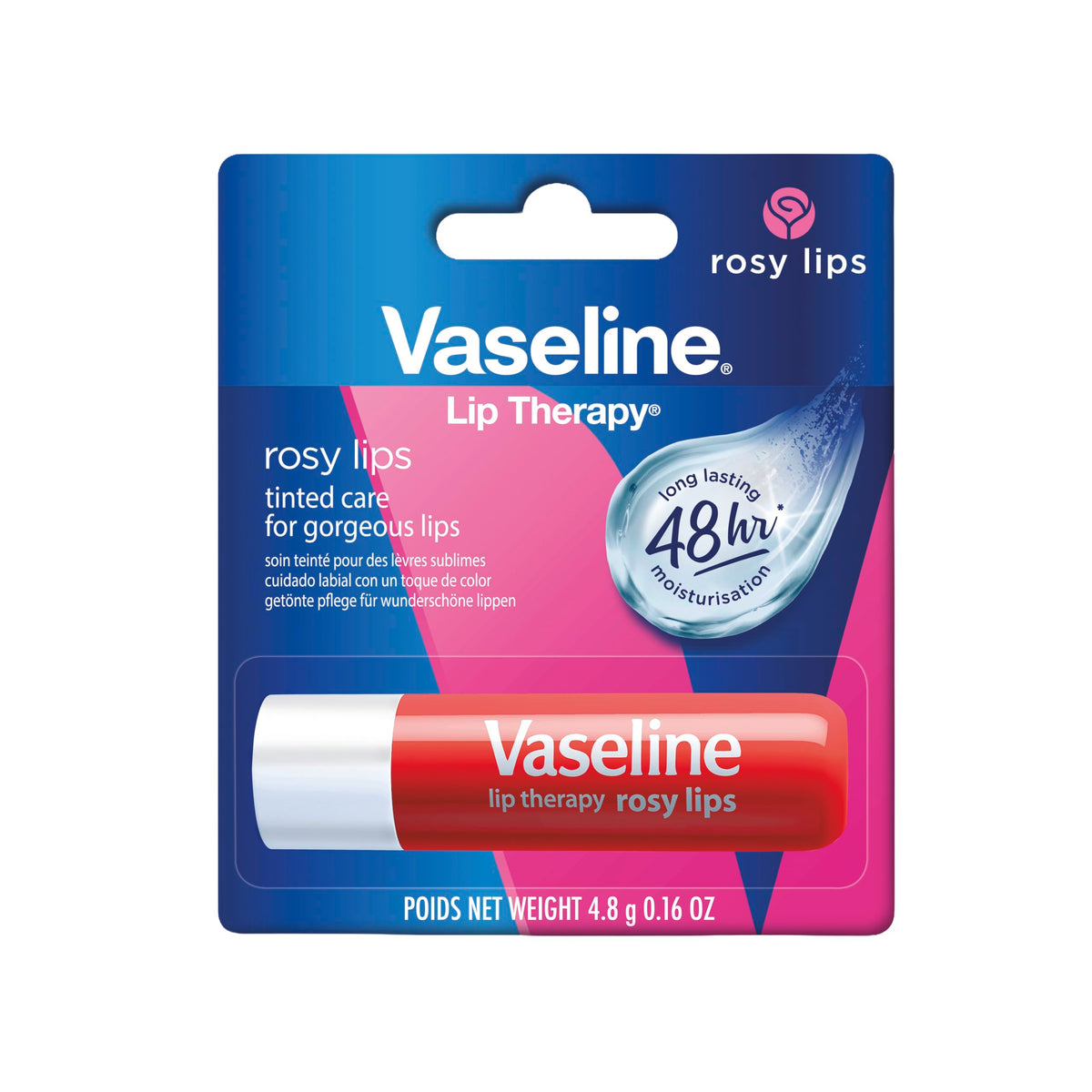 Vaseline Lip Therapy Rosy Lips 12 Pack box front view