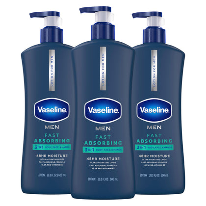 Vaseline Men Fast Absorbing Lotion 20.3oz front view