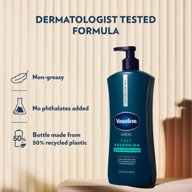 Vaseline Men Fast Absorbing Lotion 20.3oz with pump