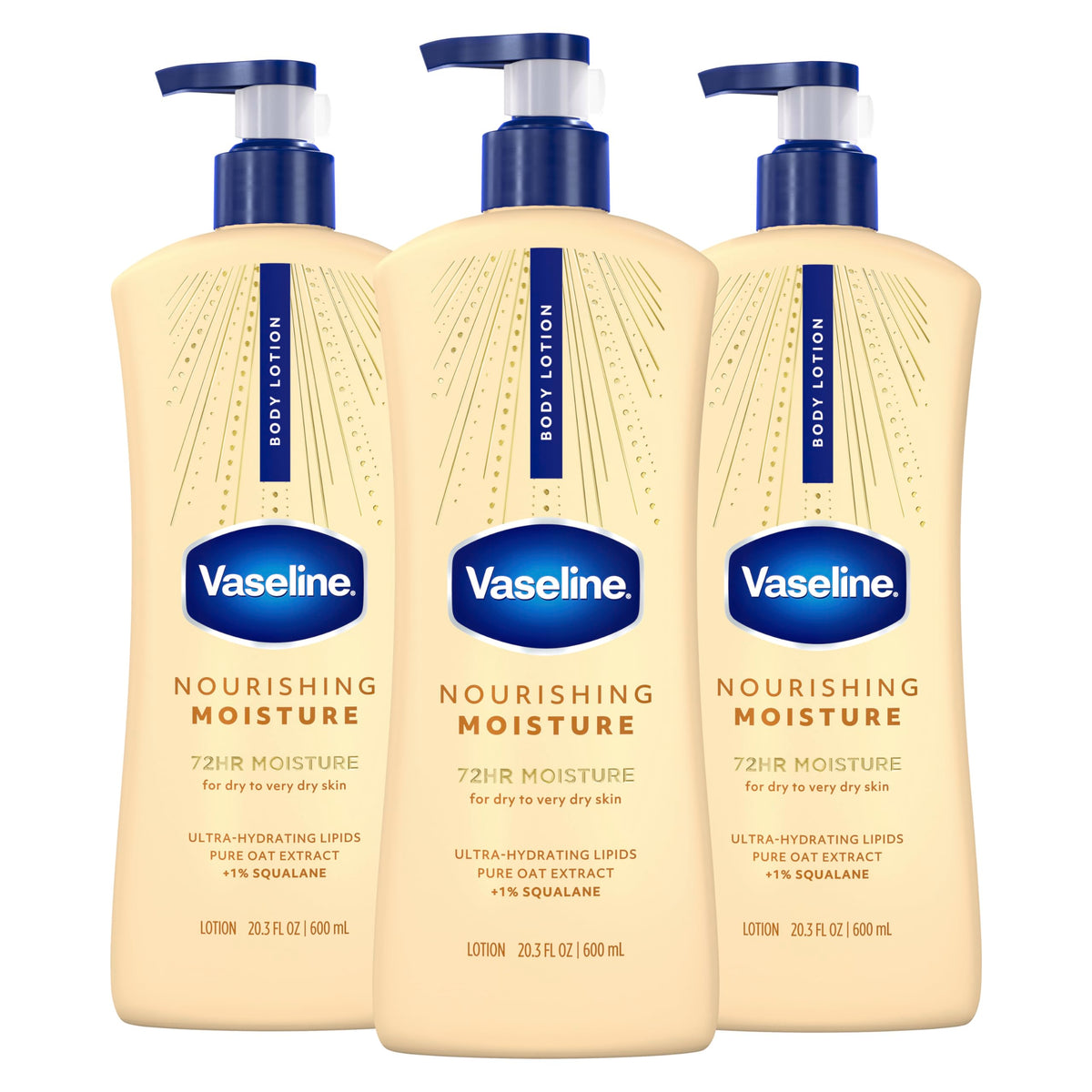 Vaseline Nourishing Moisture Body Lotion 20.3oz front view